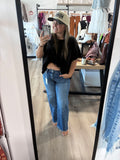 Lovervet wide leg mid rise jean