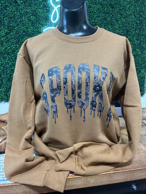 Spooky lace crewneck sweatshirt