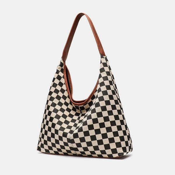 Hobo checkered canvas bag