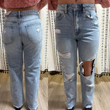 High Rise Vintage Cutout Straight jeans