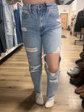 High Rise Vintage Cutout Straight jeans