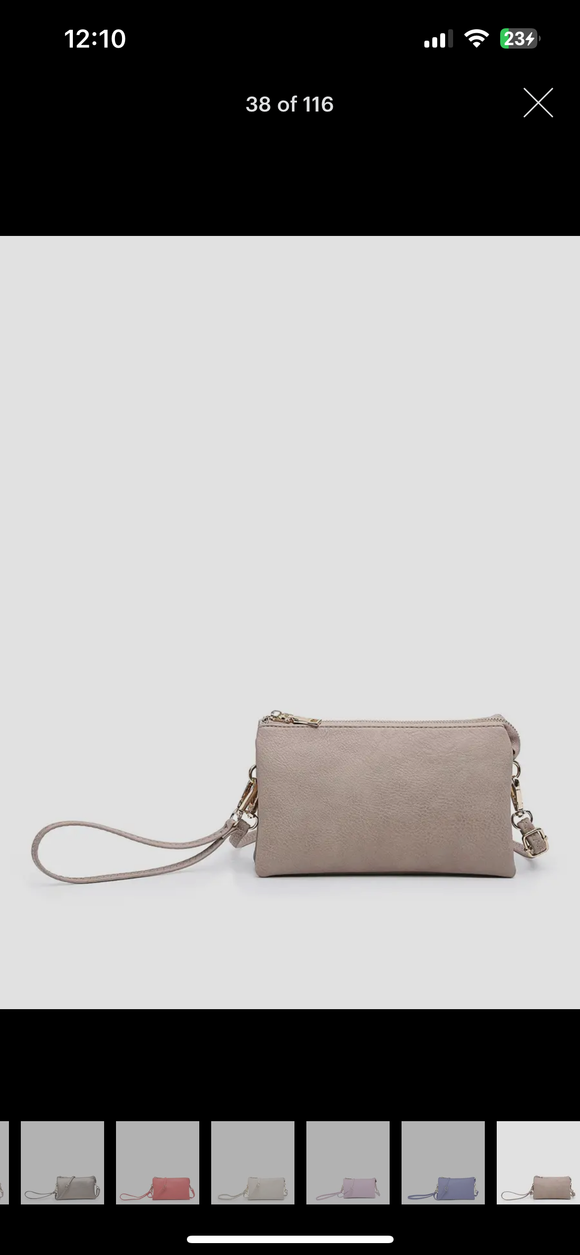 Riley 3 compartment crossbody/wristlet