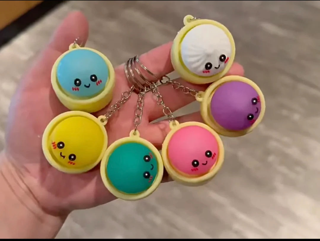 Dumpling fidget keychains