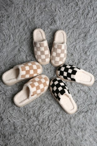 Checkered Soft Home Indoor Slippers