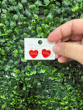 XOXO enamel Heart Stud Earrings
