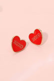 XOXO enamel Heart Stud Earrings