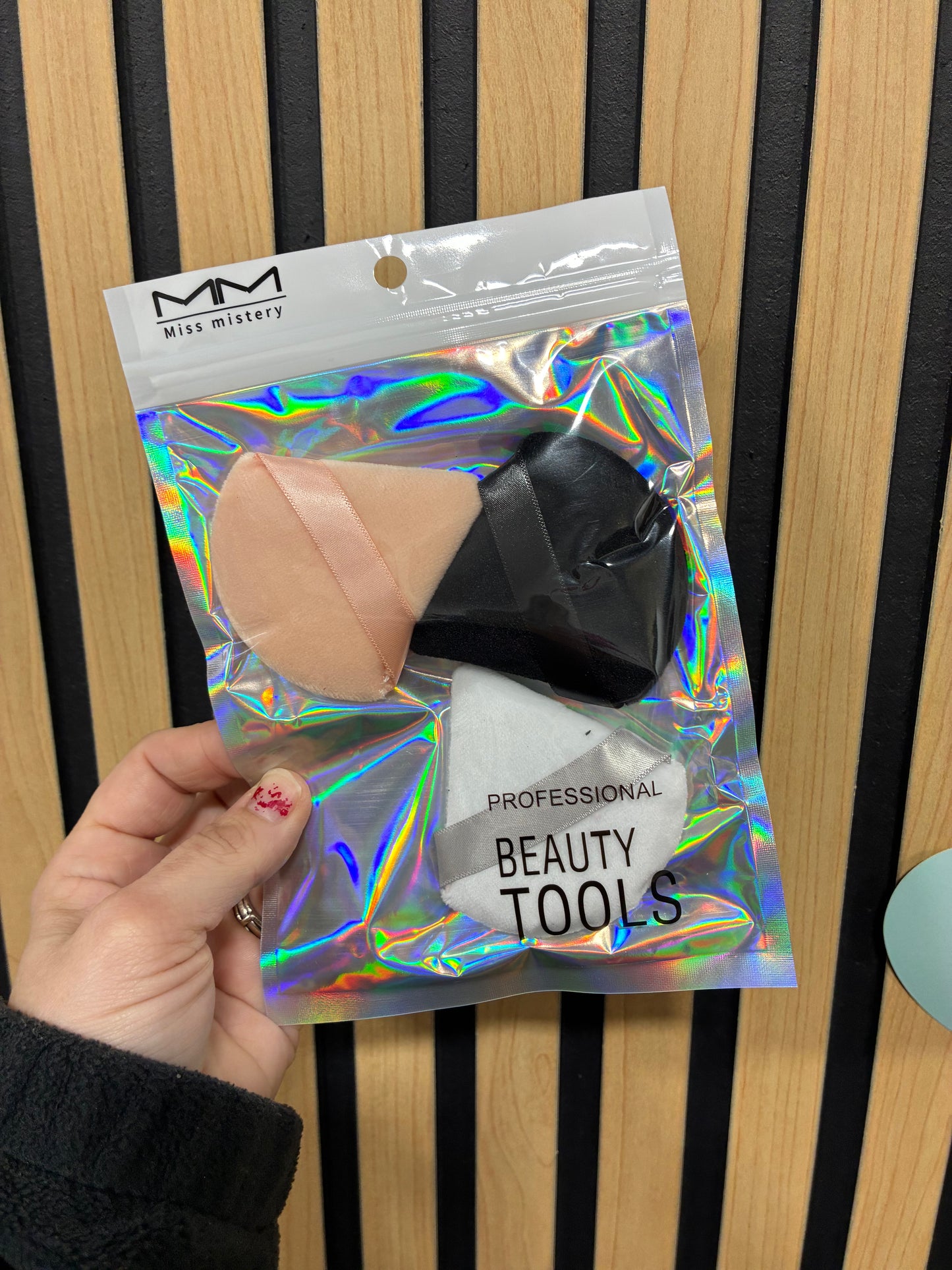 Velvety Triangle Makeup Powder Puff - 3 pc/bag