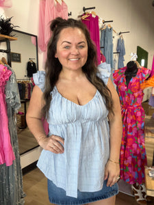 Sweetheart ruffled top