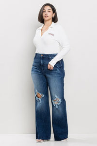 Hilarie’s high rise plus size jeans
