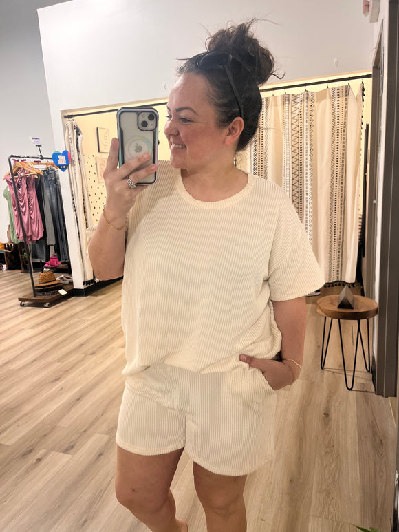 Ribbed loungewear set