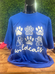 Wildcats paw tee