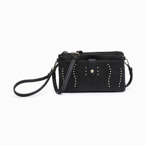 Ayra studded clutch/crossbody