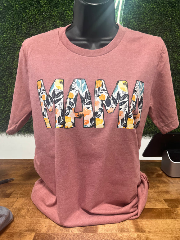 MAMA Pink Floral Tee
