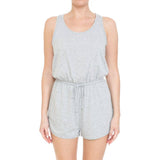 DOLPHIN HEM FRENCH TERRY SLEEVELESS RACERBACK ROMPER