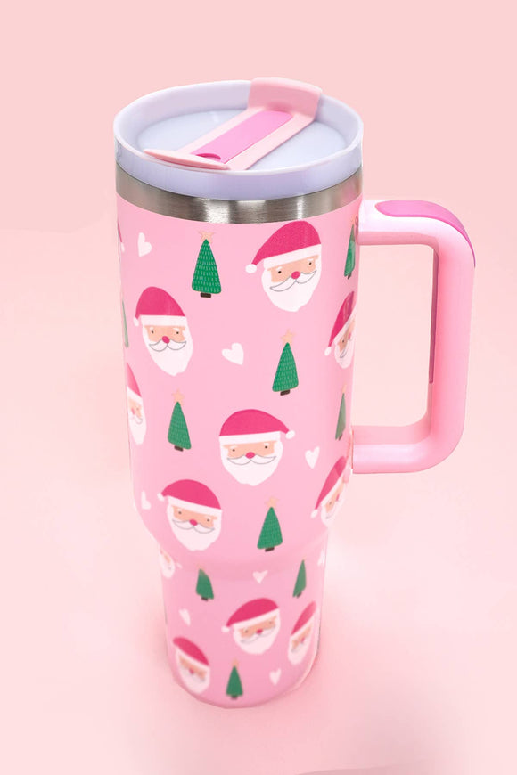 Pink Santa 40oz Tumbler