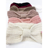 Solid Knit Winter Bow Headband