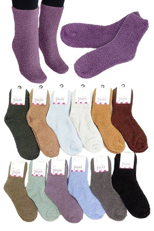 Fuzzy Fleece Mid-crew Indoor Cozy Lounge Socks