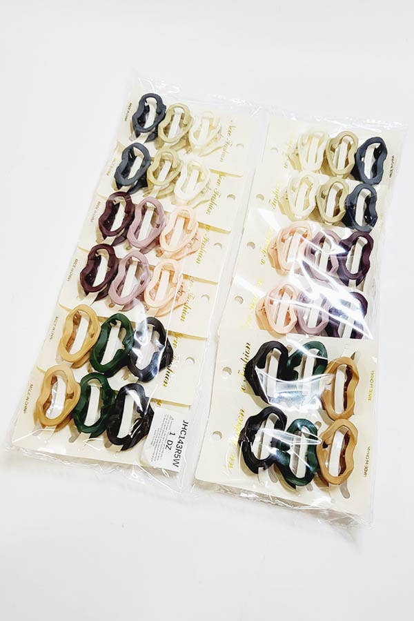 3 pcs Matte Color Hair Claw Clip Set