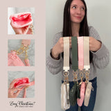 Tassel Zipper Wristlet Wallet with Clear ID Slot