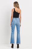 Crop Flare with Knee Distressed jeans