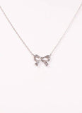 Chapman CZ Bow Necklace SILVER