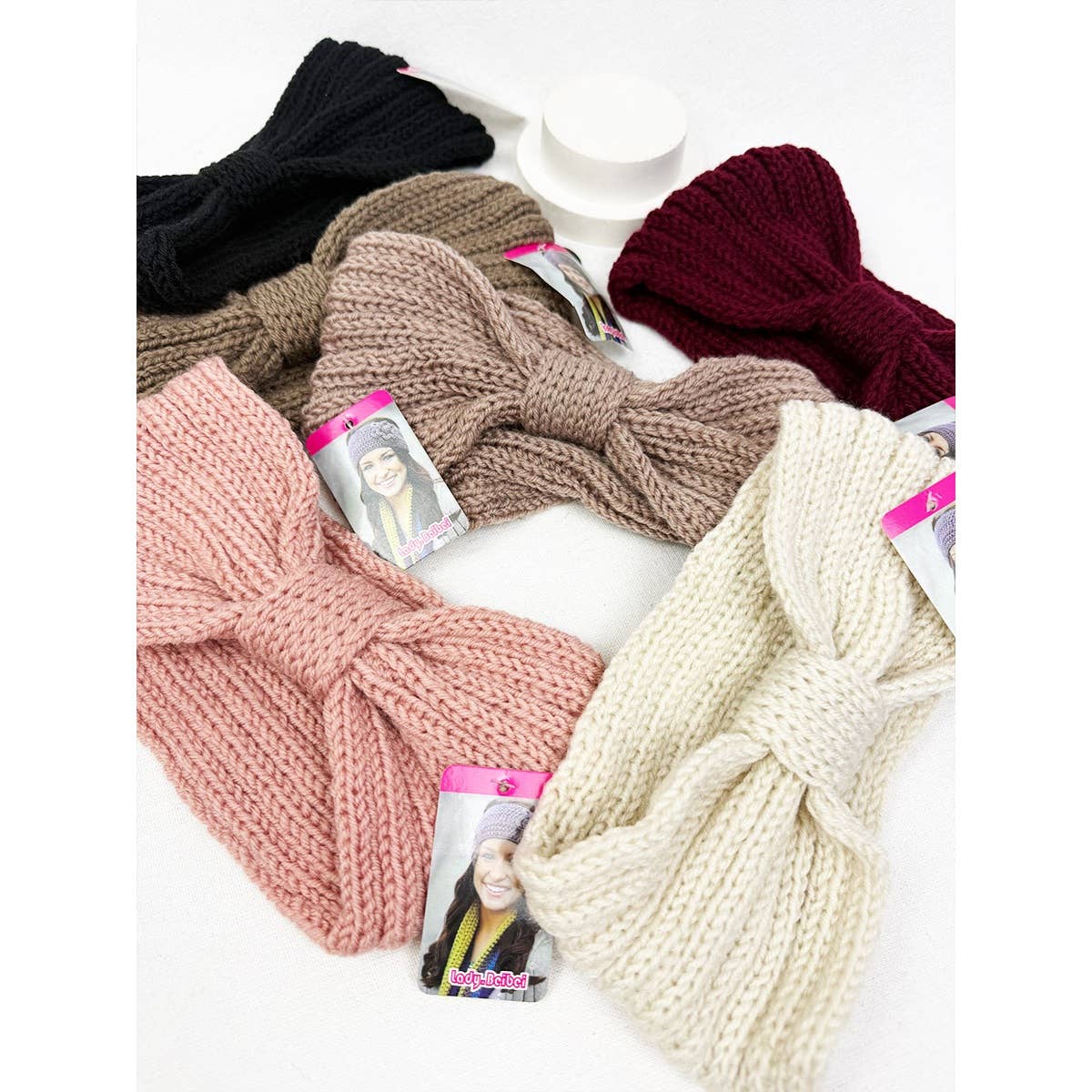 Solid Knit Winter Bow Headband