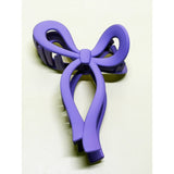 Matte Color Ribbon Shaped Hair Claw Clip