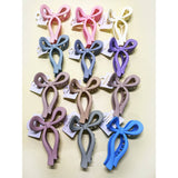 Matte Color Ribbon Shaped Hair Claw Clip