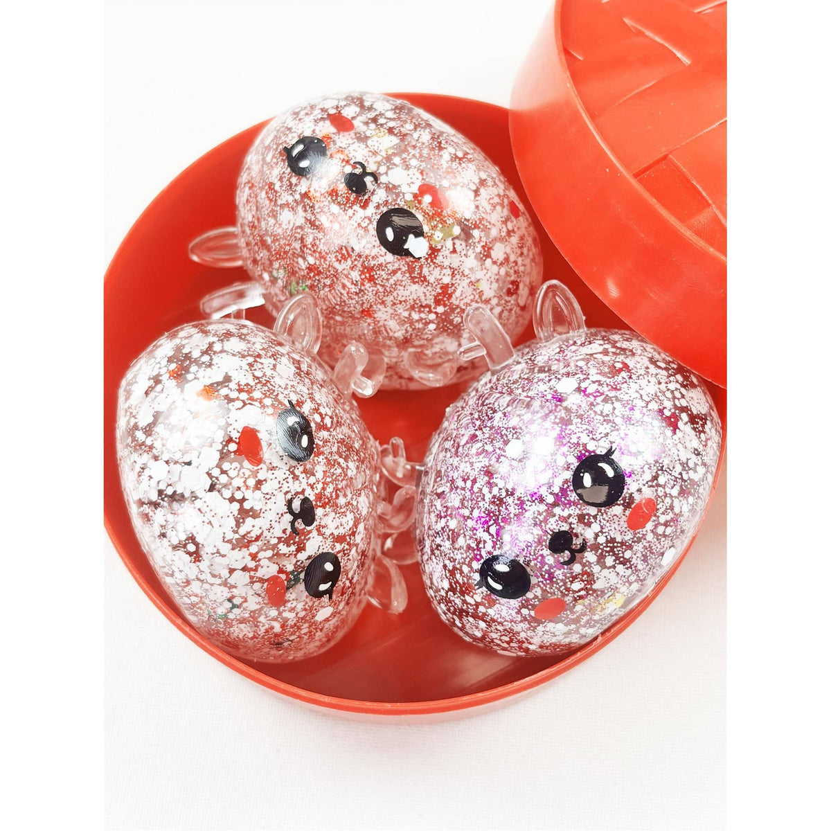 Christmas 3-Mini Glitter Maltose Candy Dumpling Squishy Toy