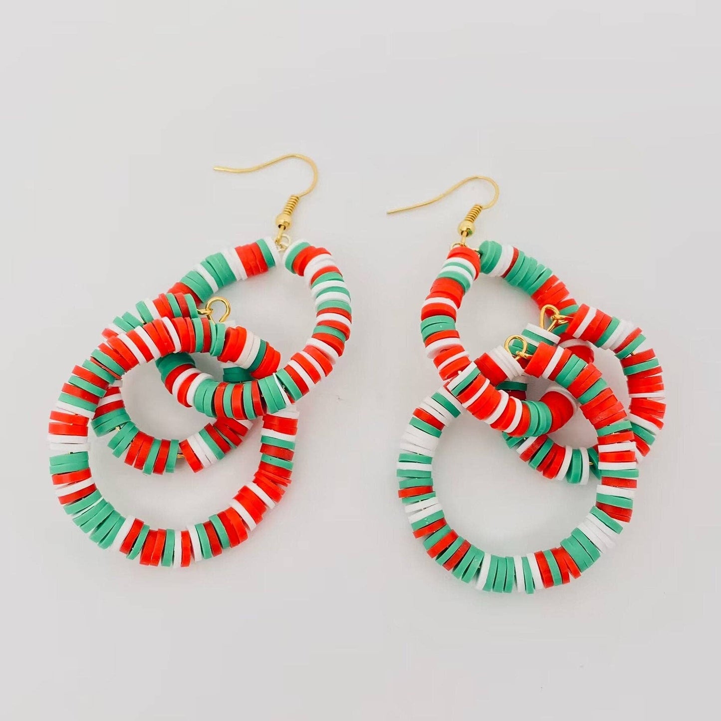 Christmas Jewelry 3-Colors Polymer Clay Pendant Earrings