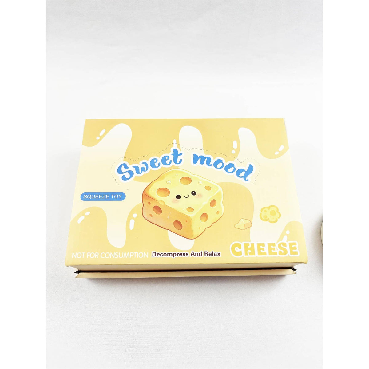 Crunchy and scented Cheese Cube Squishy Toy
