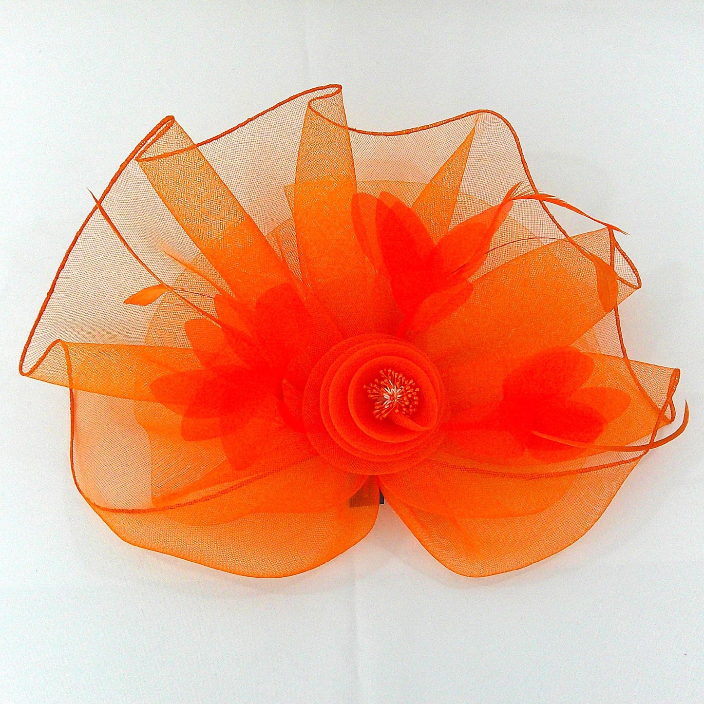 Kentucky Derby & Tea Party Flower Feather Hat