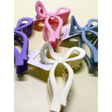 Matte Color Ribbon Shaped Hair Claw Clip