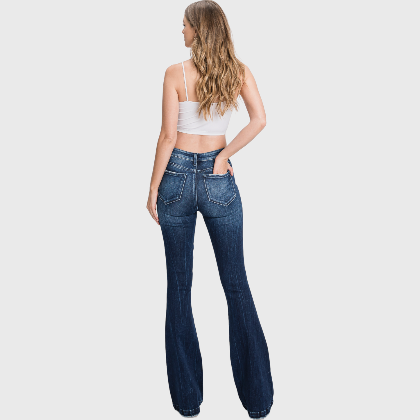 Tara’s trouser hem flare jeans