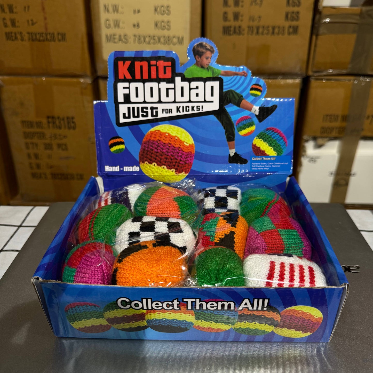 Multi-Pattern Themed Knitted Hacky Sack