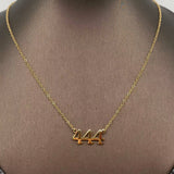 Lucky Numbers 18K Gold Plated Stainless Steel Necklace