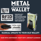 Metal RFID Blocking Wallet With Money Clip