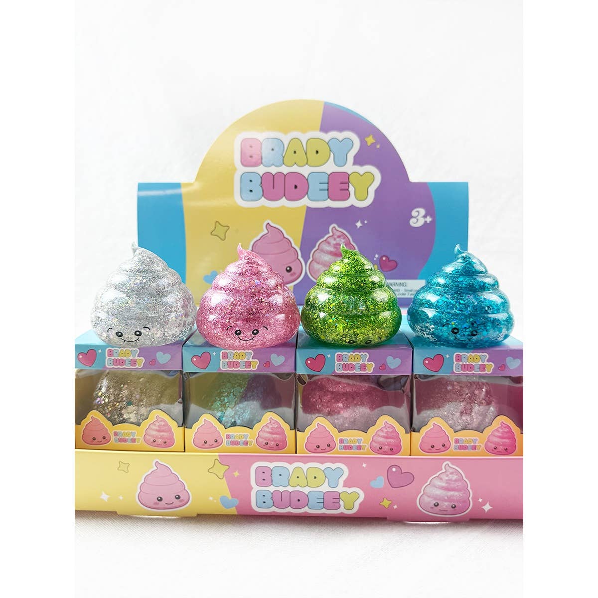 Maltose Fun Glittered Poop Shaped Squishy Toy