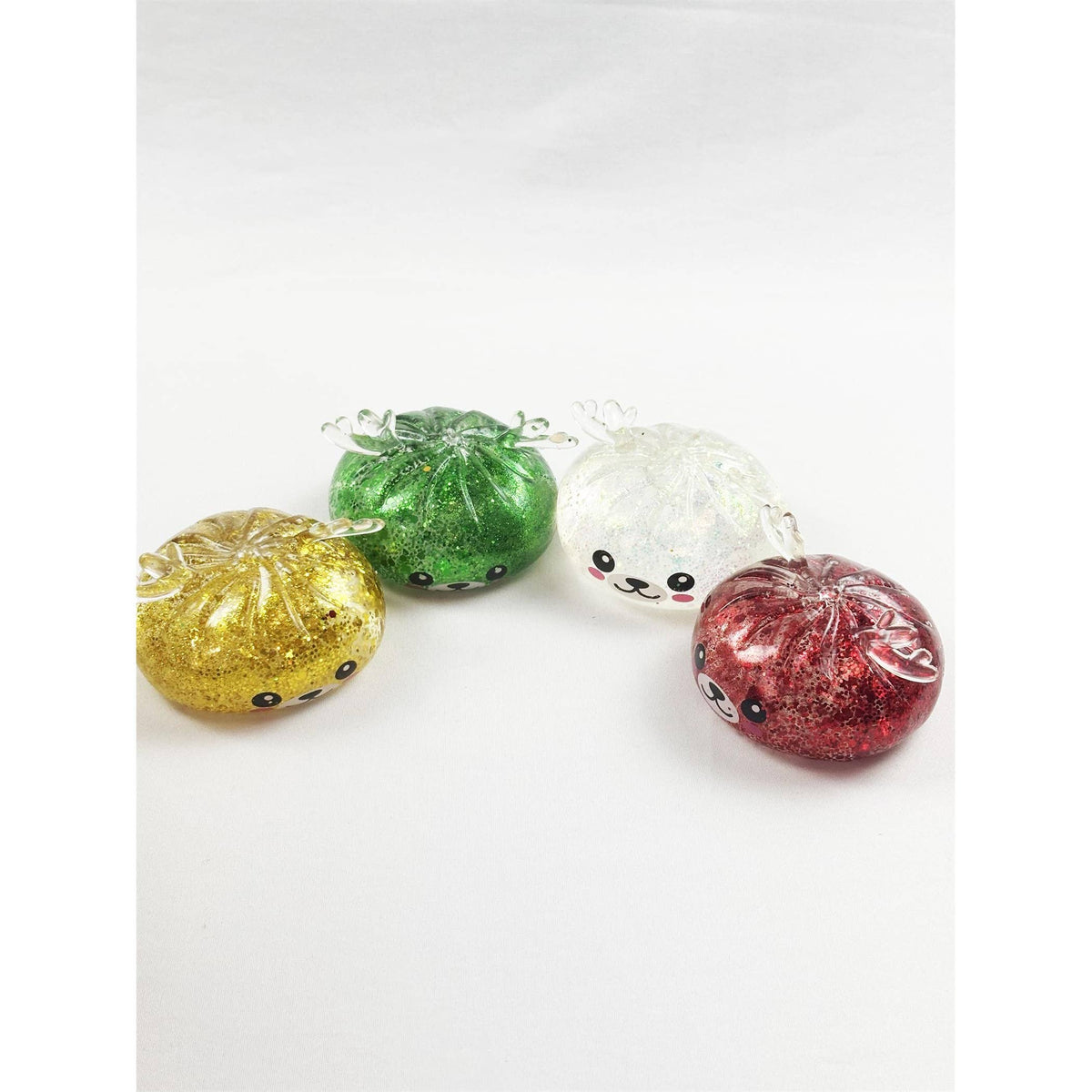 Christmas Reindeer Glitter Maltose Squishy Bun Toy