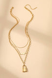 18K STAINLESS STEEL TARNISH FREE LAYERED NECKLACE
