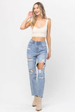 High Rise Vintage Cutout Straight jeans