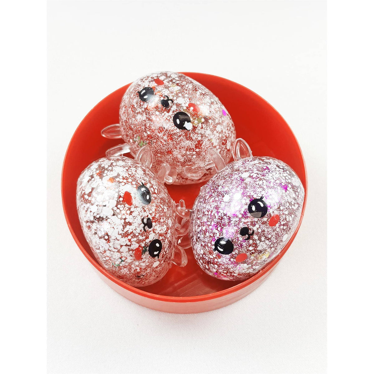 Christmas 3-Mini Glitter Maltose Candy Dumpling Squishy Toy