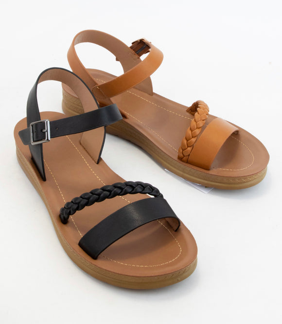 Royalty braided strap sandals