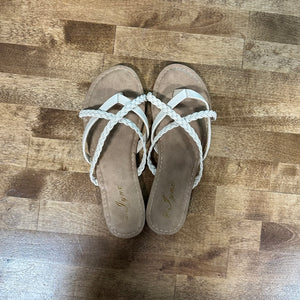 Braided thong sandals-Natural