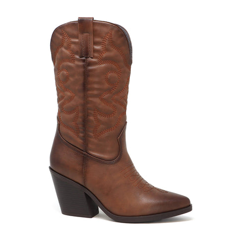 Yoki Womens Premium Stitched Cowboy Boots