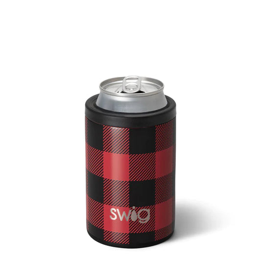 Buffalo Plaid Can + Bottle Cooler (12oz)