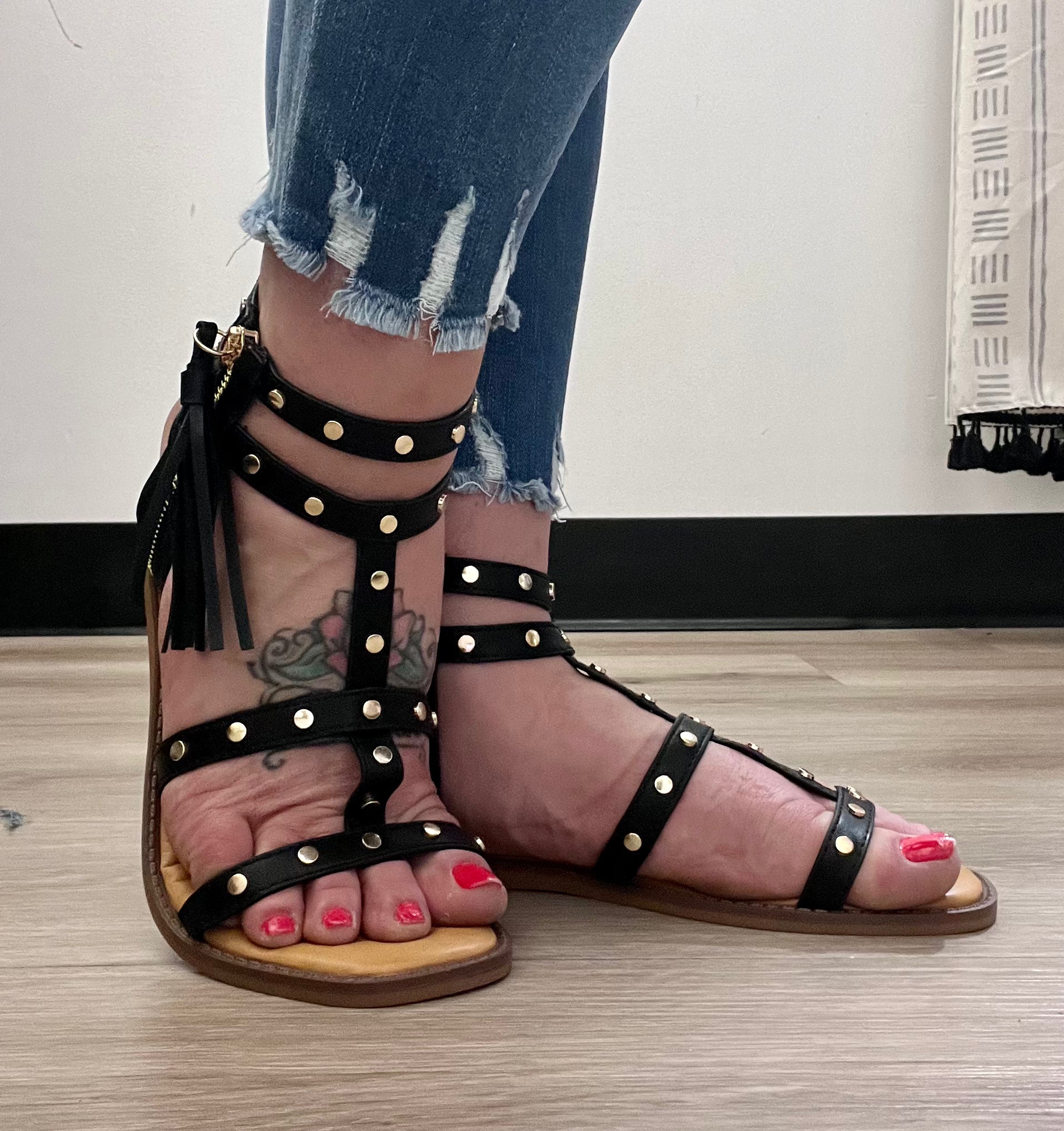 Tassel 2025 gladiator sandals