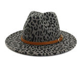 Leopard brown belt panama hat