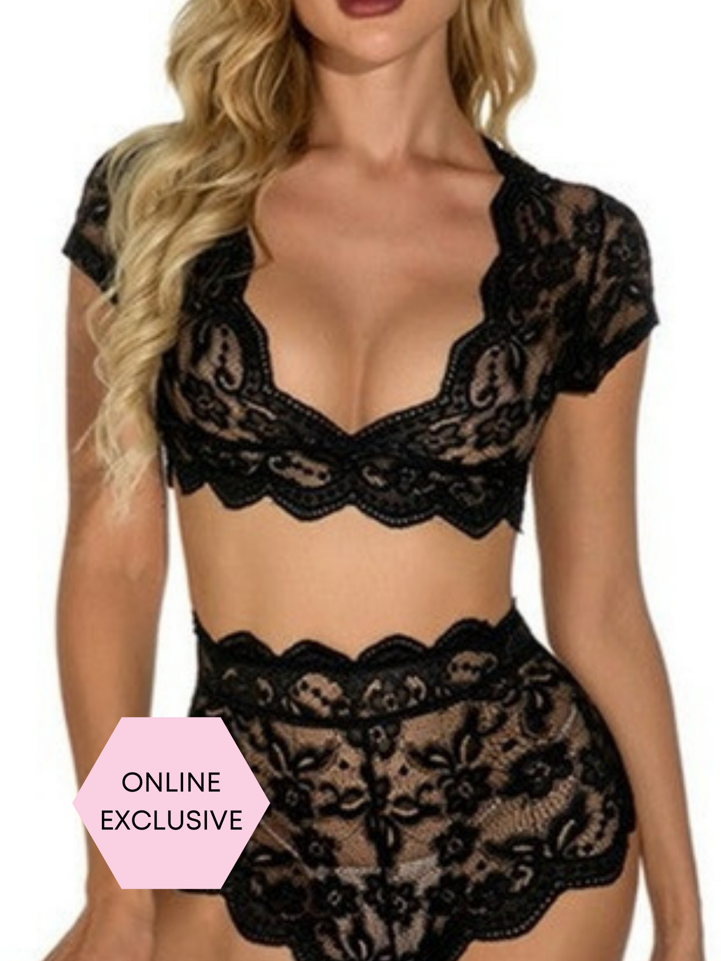 Angelica two piece lace lingerie set