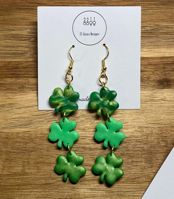 Clay shamrock dangle